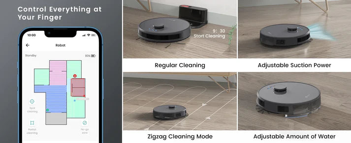 LDS Robot Vacuum Cleaner with 4000Pa Suction | Multi-Map Navigation, App & Alexa Control, Pet Hair Friendly