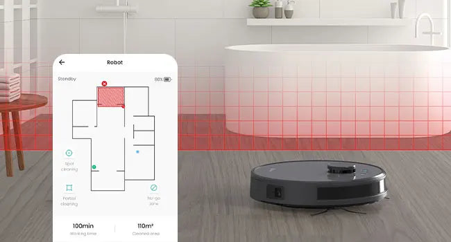 LDS Robot Vacuum Cleaner with 4000Pa Suction | Multi-Map Navigation, App & Alexa Control, Pet Hair Friendly