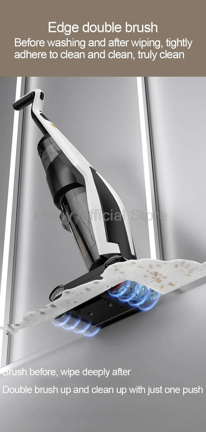 Wireless Electric Mop with Vacuum & Water Spray | All-in-One Smart Floor Cleaner with Suction & Self-Cleaning