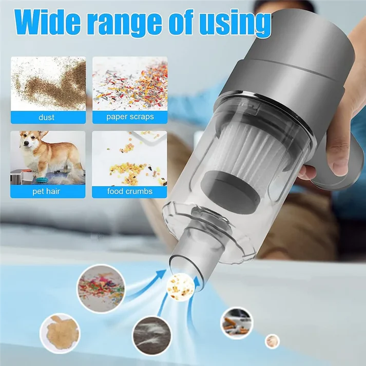 120W Mini Handheld Car Vacuum Cleaner | High-Power Portable Auto Interior Cleaner