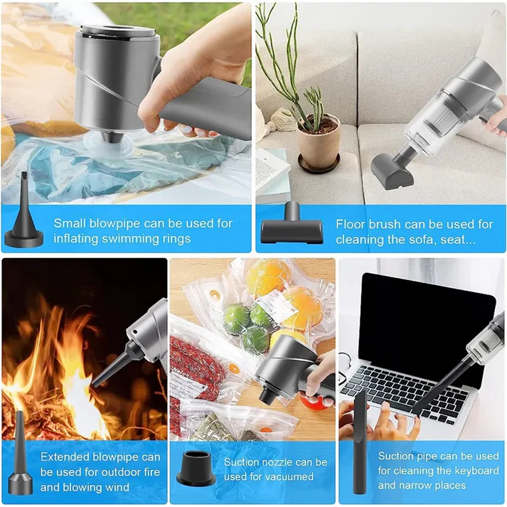 120W Mini Handheld Car Vacuum Cleaner | High-Power Portable Auto Interior Cleaner