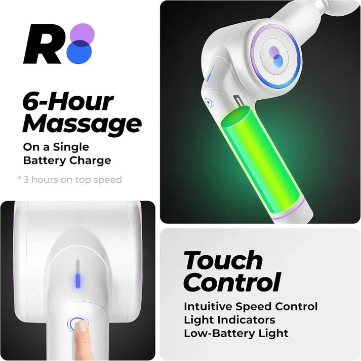 Foldable Percussion Massage Gun | Portable Wireless Deep Tissue Massager for Muscle Relief