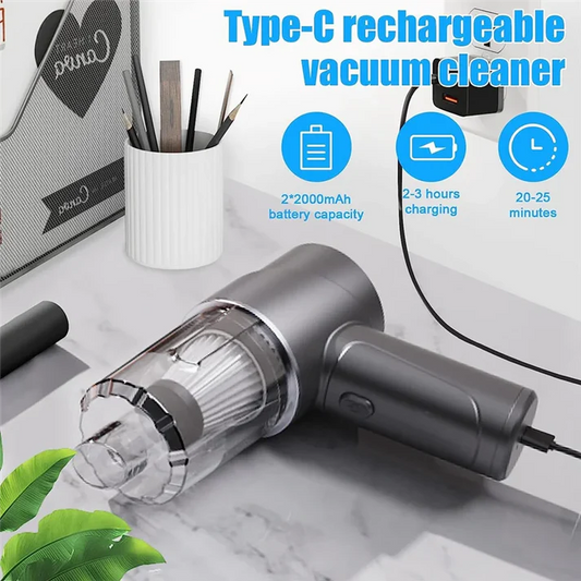 120W Mini Handheld Car Vacuum Cleaner | High-Power Portable Auto Interior Cleaner