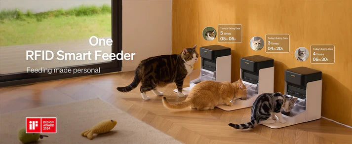 5G Automatic Cat Feeder with App Control & Light Collar Tag – 3L Capacity