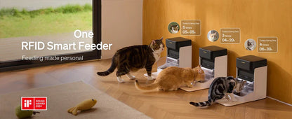 5G Automatic Cat Feeder with App Control & Light Collar Tag – 3L Capacity