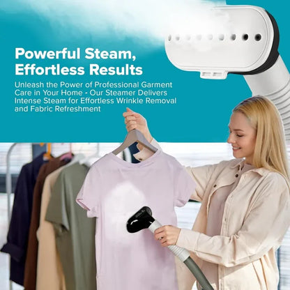 Steam & Go Handheld Garment Steamer | Foldable Upright Steamer for Clothes, Curtains, Bedding & Upholstery