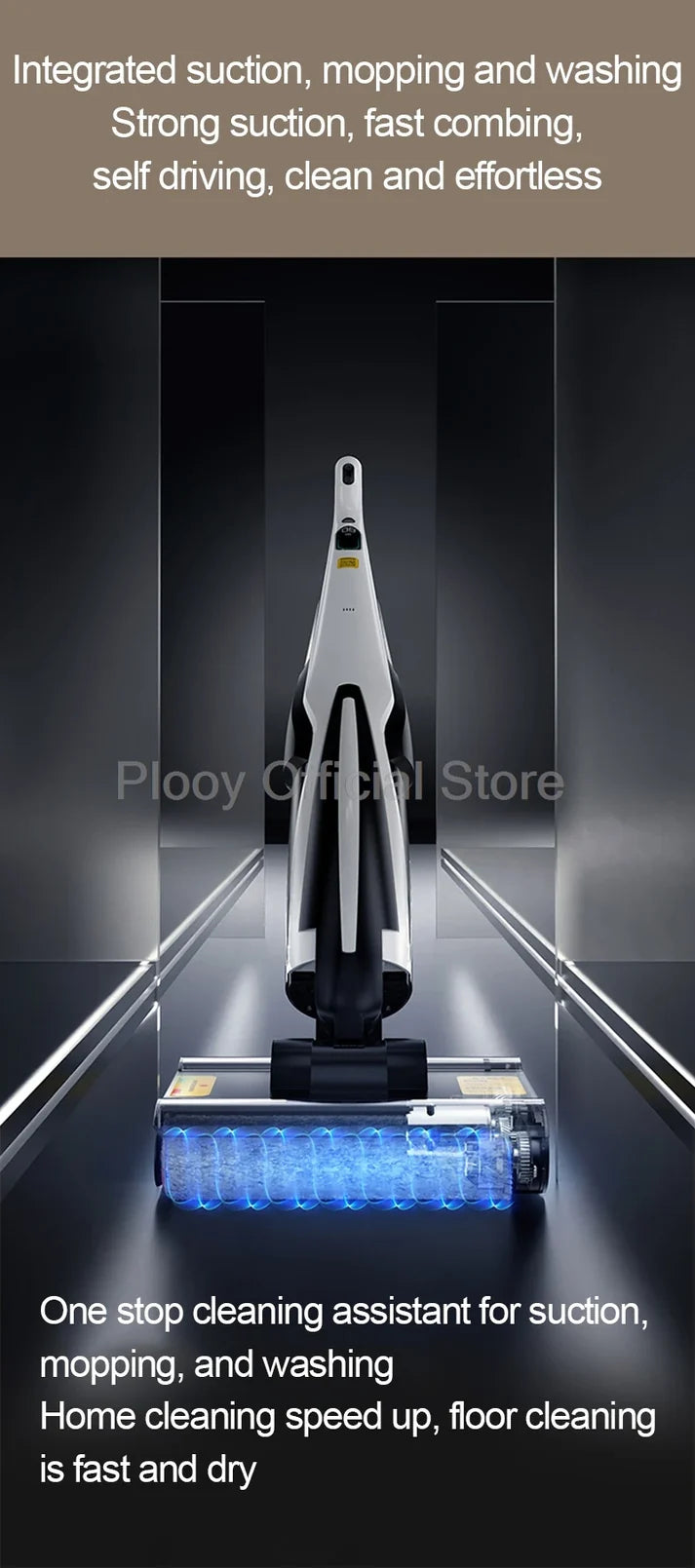 Wireless Electric Mop with Vacuum & Water Spray | All-in-One Smart Floor Cleaner with Suction & Self-Cleaning