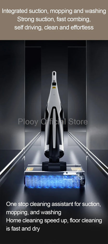 Wireless Electric Mop with Vacuum & Water Spray | All-in-One Smart Floor Cleaner with Suction & Self-Cleaning