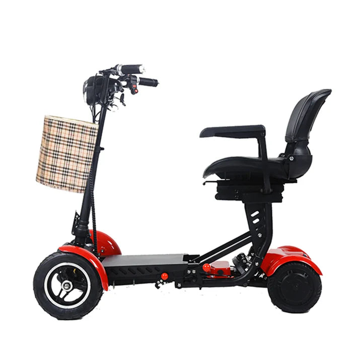 36V Foldable 4-Wheel Electric Scooter | 500W Dual Motor, 12mph, 2-Seater Mobility Scooter for Elderly & Disabled