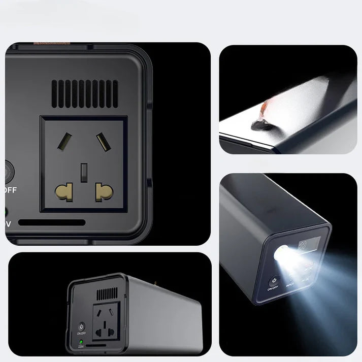 32000mAh Portable Power Station | 200W Solar Generator with 220V Output for Outdoor Camping & Emergency Power