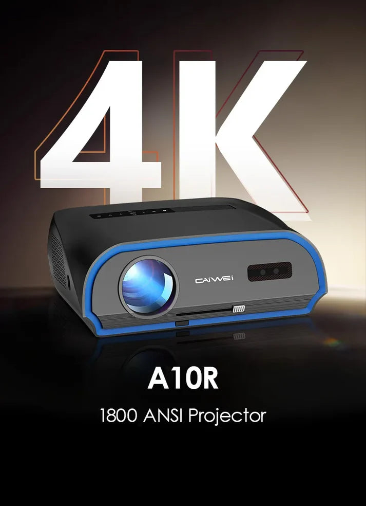 Full HD 1080P Smart LED Projector | 4K Support, 1800 ANSI, Auto Focus, WiFi 6, Android, Home & Outdoor Cinema