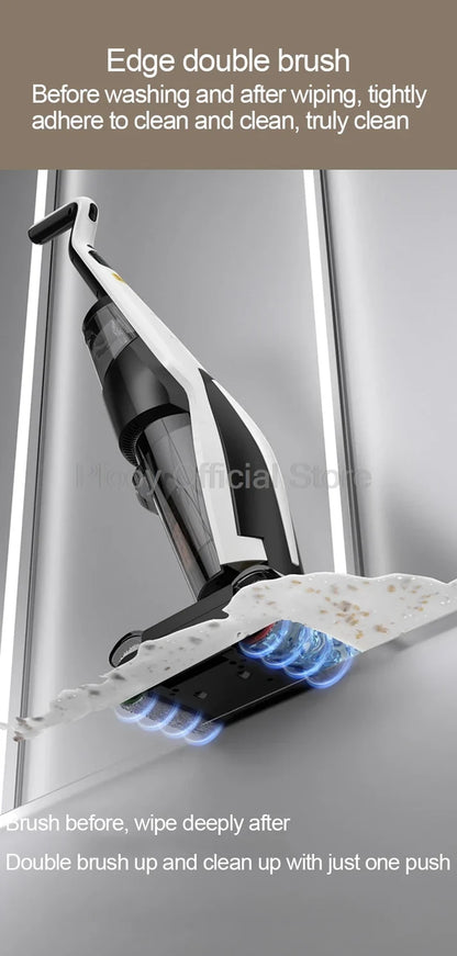Wireless Electric Mop with Vacuum & Water Spray | All-in-One Smart Floor Cleaner with Suction & Self-Cleaning