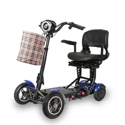 36V Foldable 4-Wheel Electric Scooter | 500W Dual Motor, 12mph, 2-Seater Mobility Scooter for Elderly & Disabled
