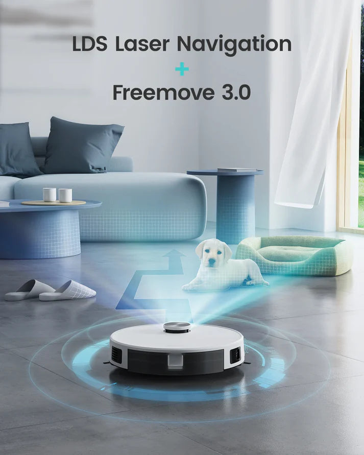 LDS Robot Vacuum Cleaner with 4000Pa Suction | Multi-Map Navigation, App & Alexa Control, Pet Hair Friendly
