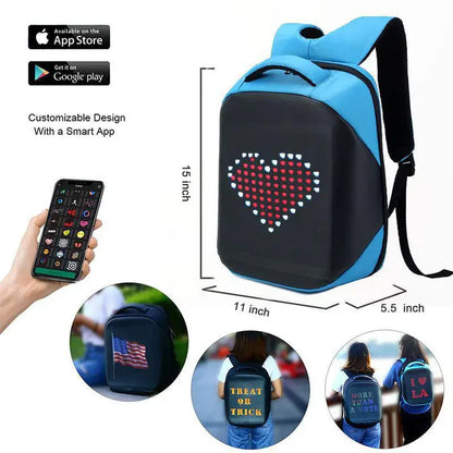 Smart LED Display Advertising Backpack – Large Capacity Outdoor Digital Screen
