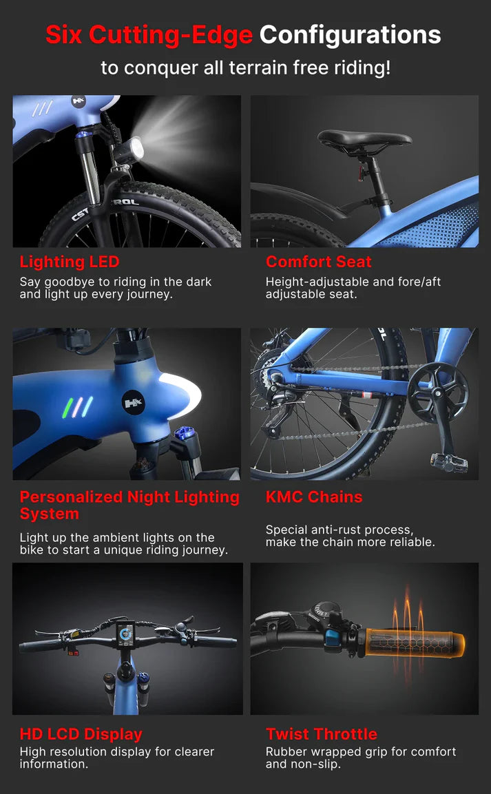 2000W Electric Mountain Bike | 57KM/H Speed, 27.5" Tires, Removable Battery, High-Power E-Bike for Adults