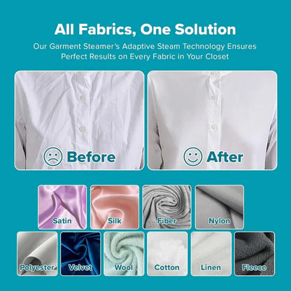 Steam & Go Handheld Garment Steamer | Foldable Upright Steamer for Clothes, Curtains, Bedding & Upholstery
