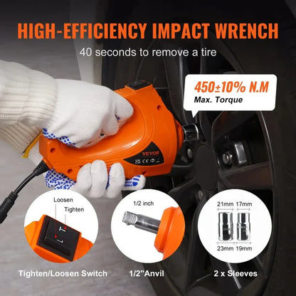 5 Ton 12V Electric Hydraulic Car Jack with Impact Wrench & Tire Inflator