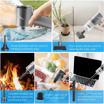 120W Mini Handheld Car Vacuum Cleaner | High-Power Portable Auto Interior Cleaner