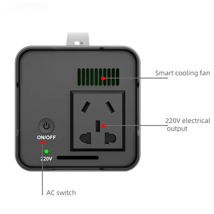 32000mAh Portable Power Station | 200W Solar Generator with 220V Output for Outdoor Camping & Emergency Power
