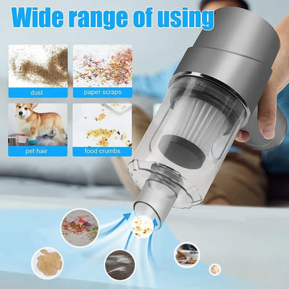 120W Mini Handheld Car Vacuum Cleaner | High-Power Portable Auto Interior Cleaner