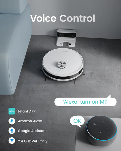 LDS Robot Vacuum Cleaner with 4000Pa Suction | Multi-Map Navigation, App & Alexa Control, Pet Hair Friendly
