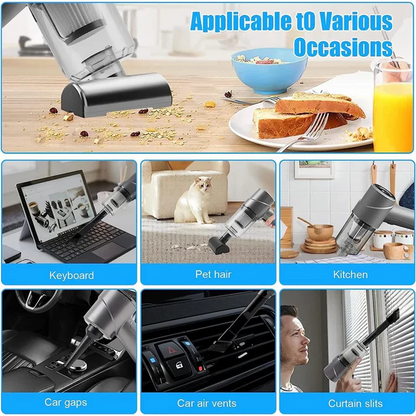 120W Mini Handheld Car Vacuum Cleaner | High-Power Portable Auto Interior Cleaner