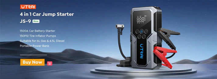 150PSI Portable Car Air Compressor & Jump Starter 4-in-1