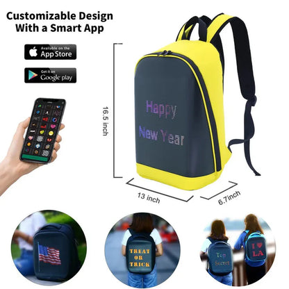 Smart LED Display Advertising Backpack – Large Capacity Outdoor Digital Screen