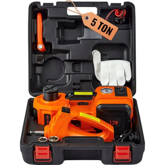 5 Ton 12V Electric Hydraulic Car Jack with Impact Wrench & Tire Inflator