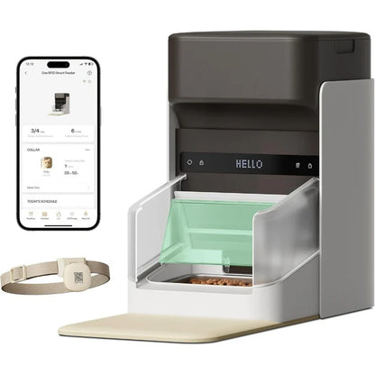 5G Automatic Cat Feeder with App Control & Light Collar Tag – 3L Capacity