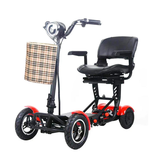 36V Foldable 4-Wheel Electric Scooter | 500W Dual Motor, 12mph, 2-Seater Mobility Scooter for Elderly & Disabled