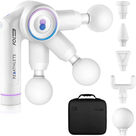 Foldable Percussion Massage Gun | Portable Wireless Deep Tissue Massager for Muscle Relief
