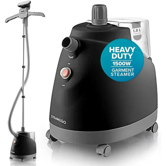 Steam & Go Handheld Garment Steamer | Foldable Upright Steamer for Clothes, Curtains, Bedding & Upholstery